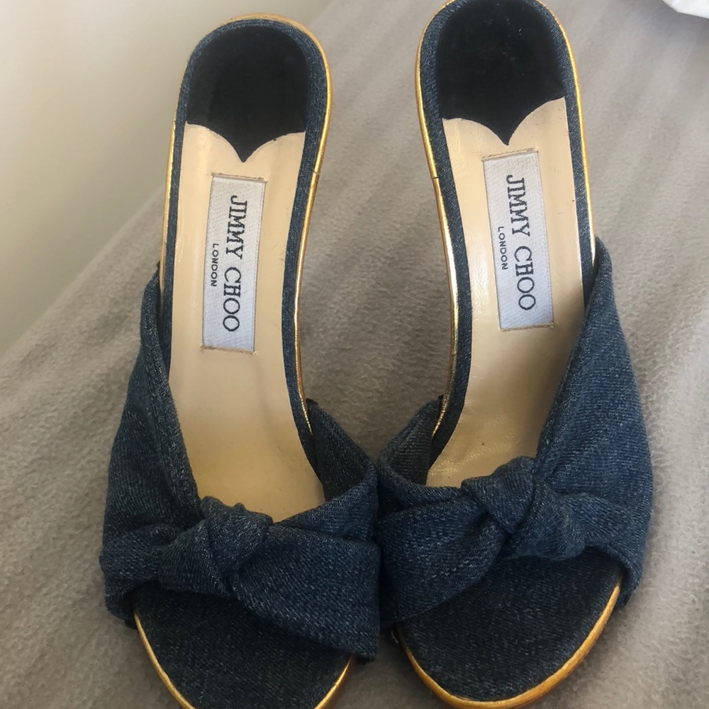 Jean Jimmy Choo sandals
